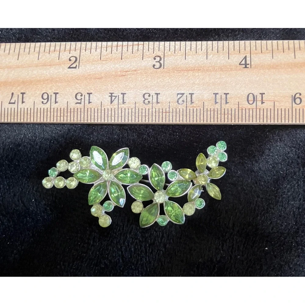 Floral Brooch Lot Women Multicolor Enamel Rhinestone Crystal 5pc
